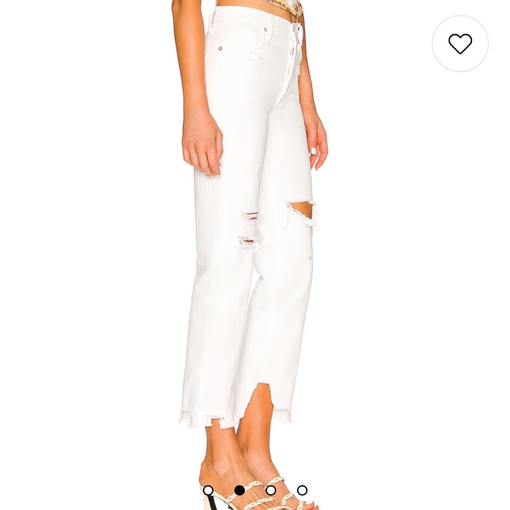 NWT Free People White Boyfriend Jeans - Picture 4 of 5